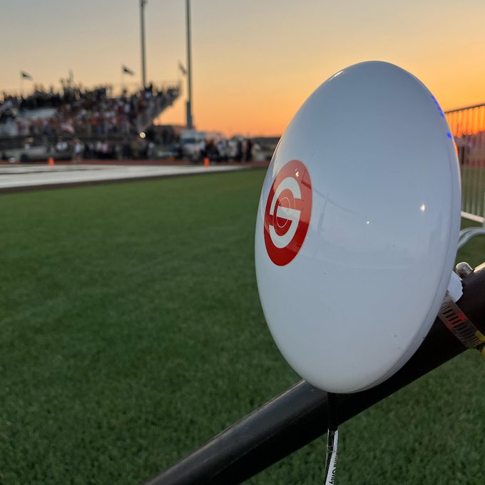 SkyCoach setup on the sideline